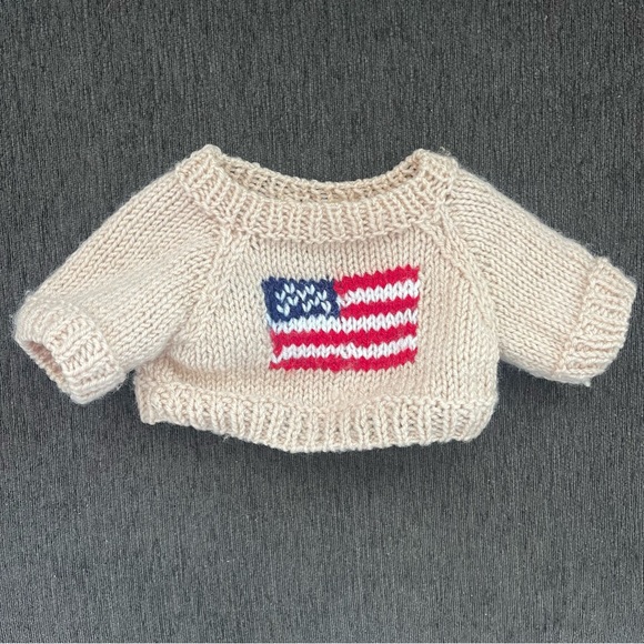 Russ Berry Yankee Doodle Teddy Bear Wearing American Flag Sweater - Picture 14 of 16